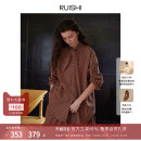 a字半身裙长款 RUISHI芮时 绑带设计格子衬衫 复古长袖 赴秋套装