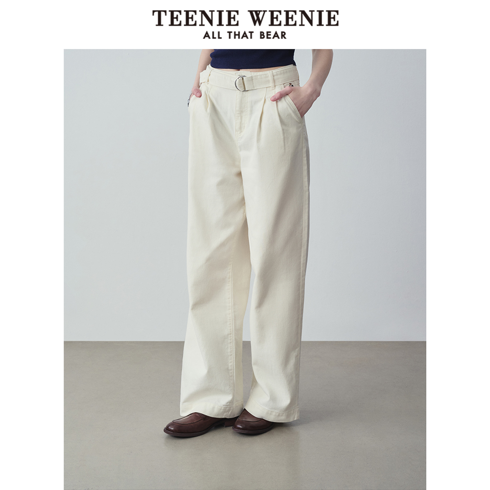 TeenieWeenie小熊奥莱春季休闲阔腿裤女时尚韩版宽松女裤