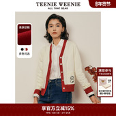 短款 毛针织衫 红色外套空调衫 TeenieWeenie小熊奥莱秋季 长衫 休闲白