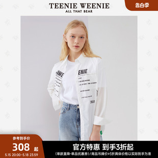 TeenieWeenie小熊奥莱长袖 通勤春装 设计感衬衣女韩版 衬衫 上衣