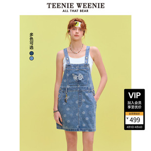 牛仔连衣裙夏季 smiley联名系列 TeenieWeenie小熊女装 背带裙 款