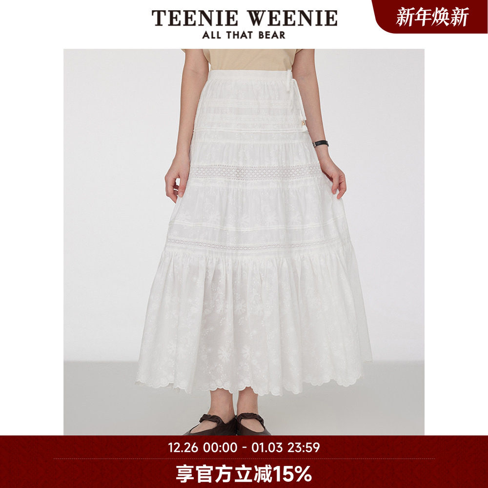 TeenieWeenie小熊奥莱半身裙2025年夏季新款优雅气质