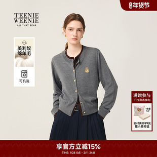 【可机洗羊毛】TeenieWeenie小熊奥莱四季针织秋假两件开衫