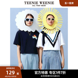 TeenieWeenie小熊奥莱秋冬女t恤短袖 上衣基础款 宽松韩版