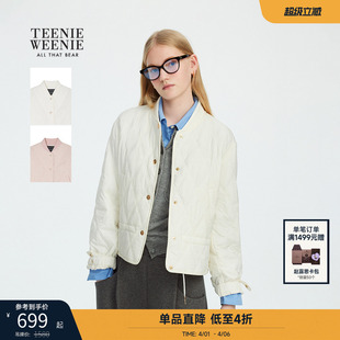 TeenieWeenie小熊轻薄棉服清新淡雅温暖舒适棒球夹克外套小个子女