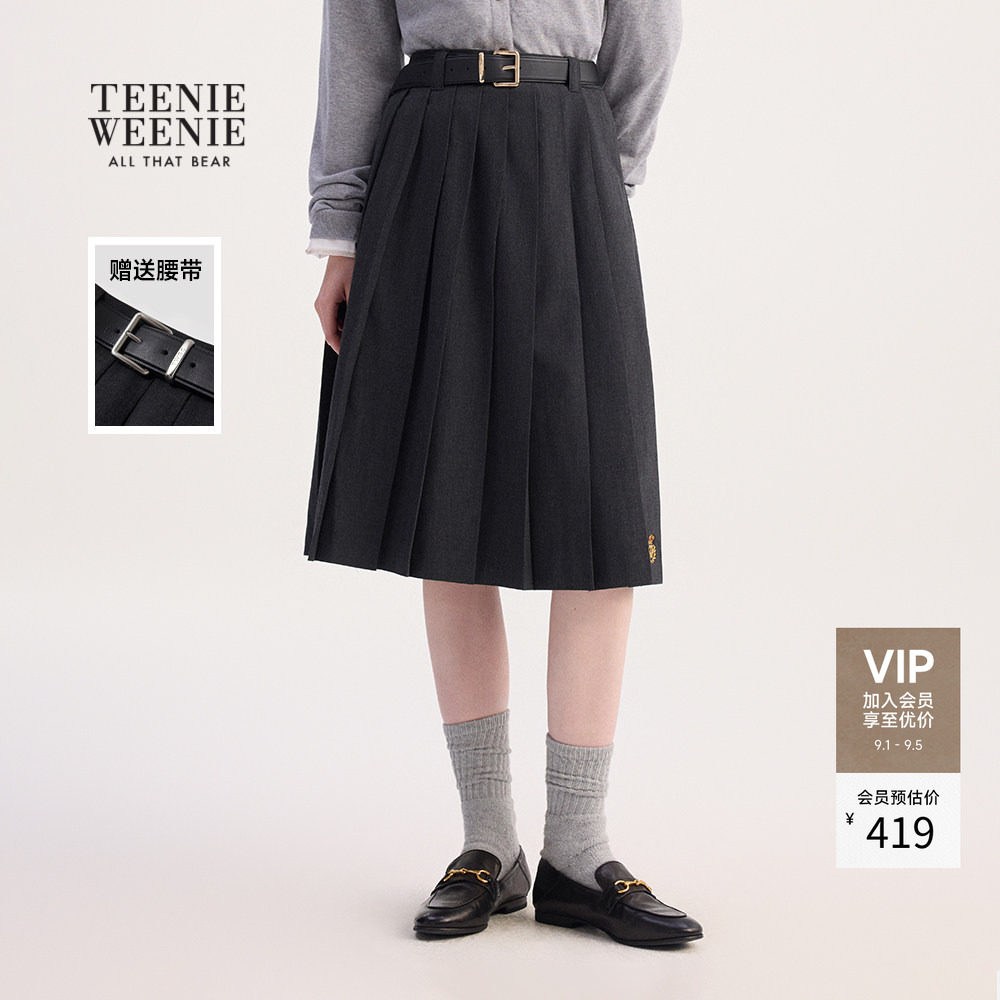 TeenieWeenie知识分子风百褶裙