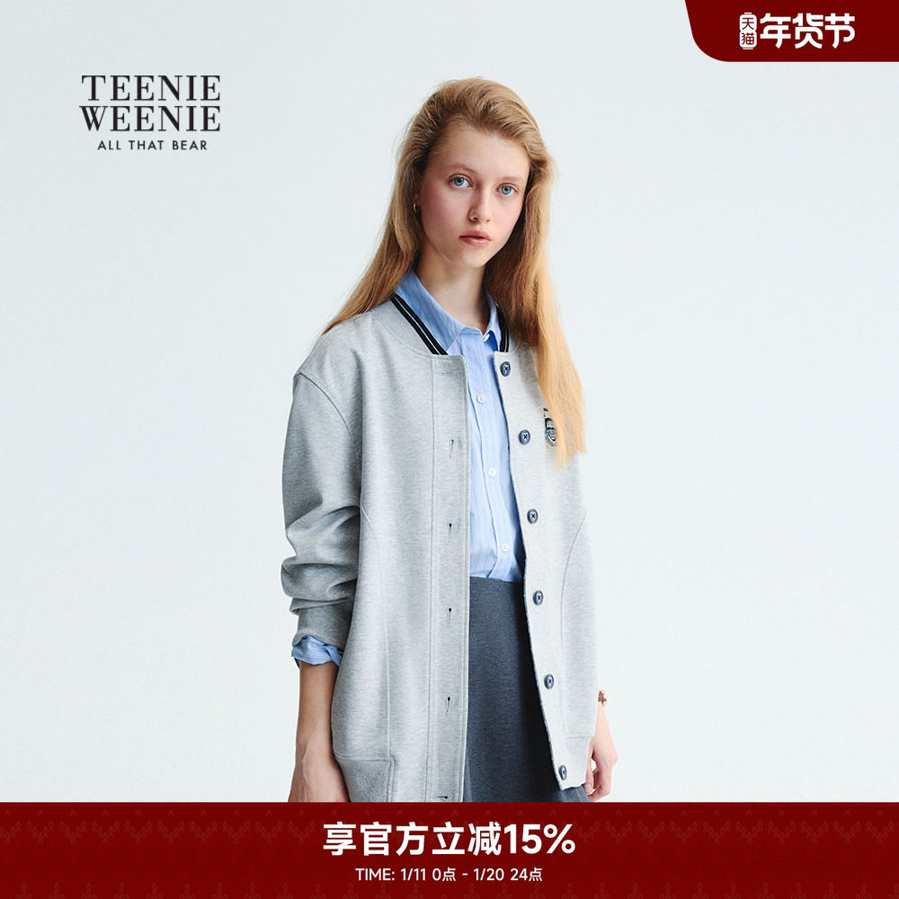 TeenieWeenie小熊奥莱卫衣秋季学院风徽章刺绣棒球领外套,女装/女士精品,卫衣/绒衫,淘宝优惠券,粉丝福利购,淘宝优惠卷