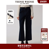 赠腰带 TeenieWeenie小熊奥莱冬季 简约休闲通勤直筒裤 长裤 女装