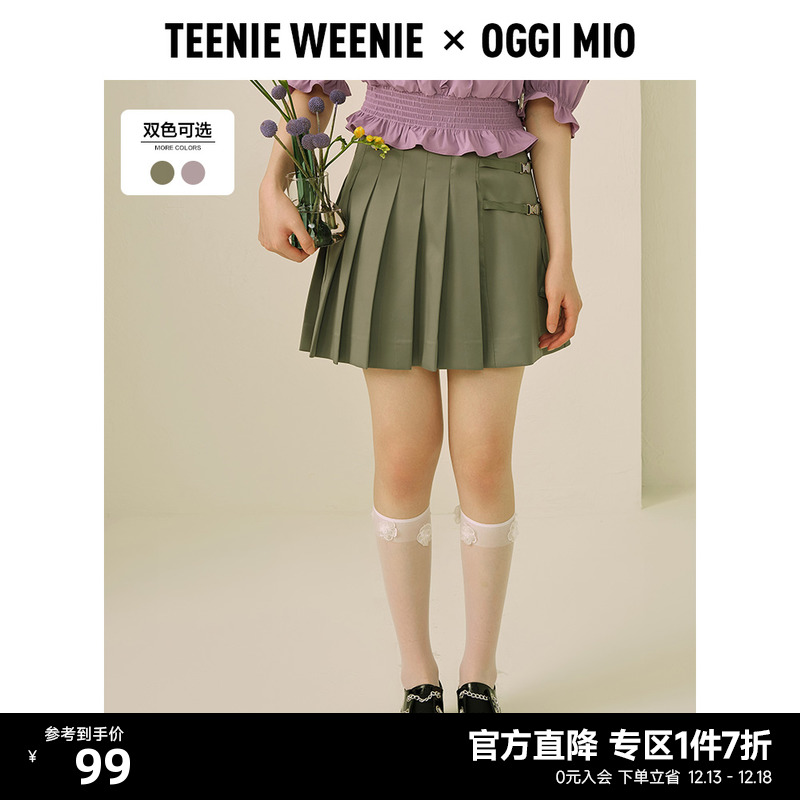 TeenieWeeie小熊半身裙女夏季新款女短裙A字甜美百褶裙