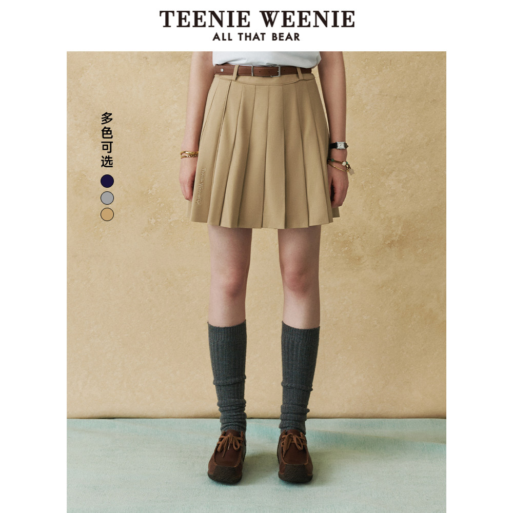 TeenieWeenie小熊女装小个子独特漂亮裙子灰色A字半身裙