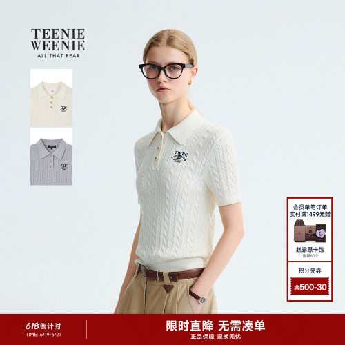 TeenieWeeniePOLO领短袖毛针织衫