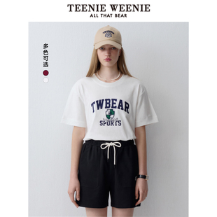 T恤衫 夏季 清仓 TeenieWeenie小熊奥莱简约休闲宽松微落肩短袖