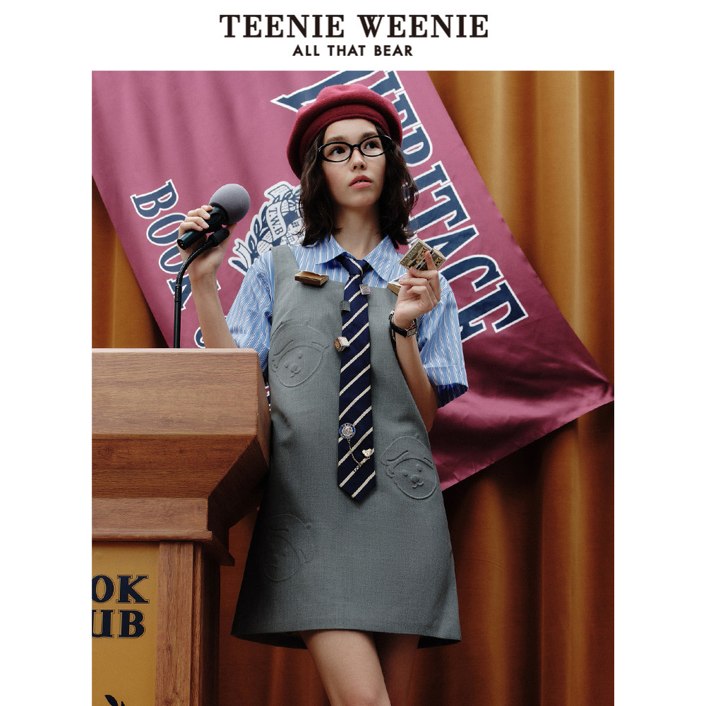 TeenieWeenie小熊奥莱夏季学院风简约时尚背心连衣裙女