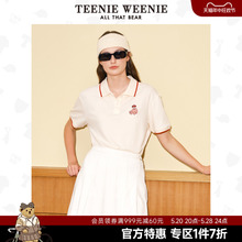 上衣女学院风复古宽松翻领POLO衫 TeenieWeenie小熊奥莱夏季