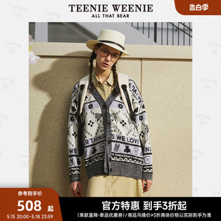 TeenieWeenie小熊奥莱宽松韩版 外套毛衣外穿女春 开衫 针织衫