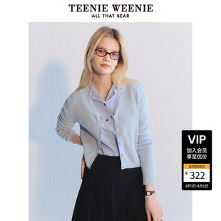 开衫 女短罩衫 针织长袖 TeenieWeenie小熊奥莱春季 UPF50 防晒衣