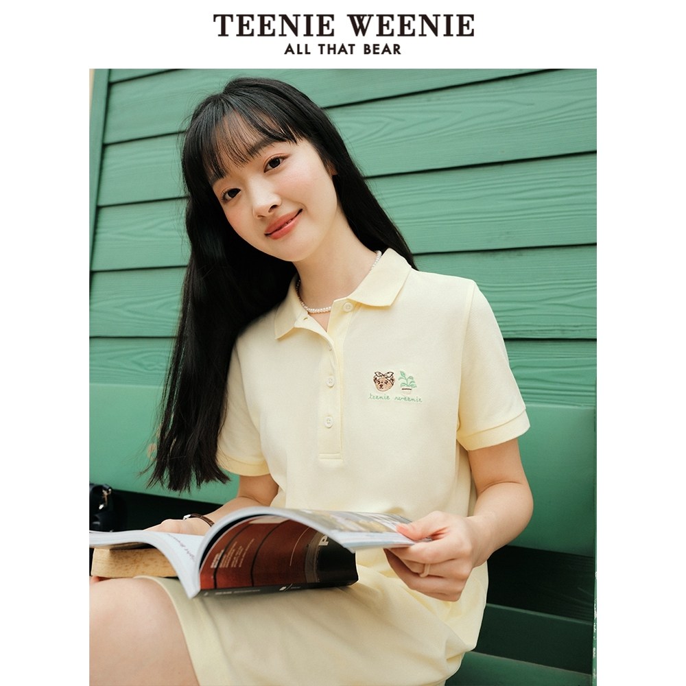 TeenieWeenie小熊奥莱简洁气质POLO连衣裙韩版休闲运