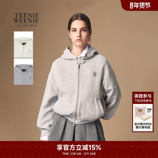 TeenieWeenie小熊奥莱卫衣秋季简约宽松通勤连帽拉链外套