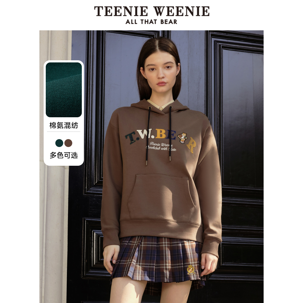 TeenieWeenie小熊奥莱秋装舒适个性时髦宽松连帽卫衣上衣