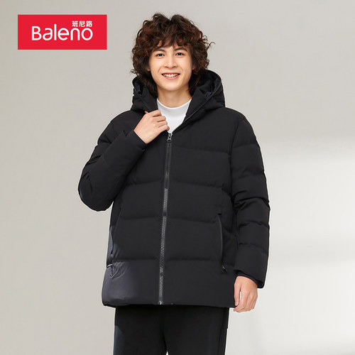 舒适休闲连帽中厚羽绒服男外套