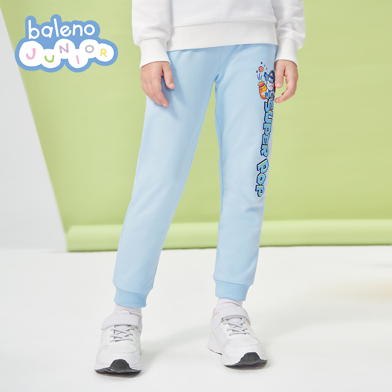 班尼路【超级飞侠IP】童装春秋女童卡通印花趣味针织长裤