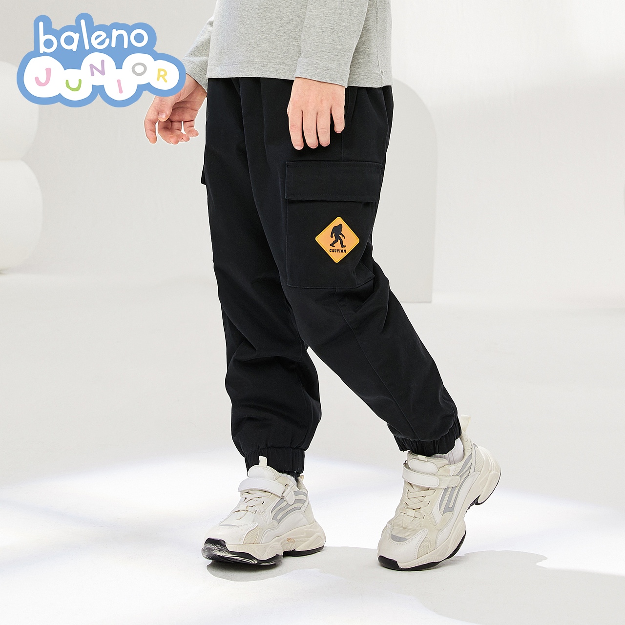 儿童加绒工装梭织休闲长裤