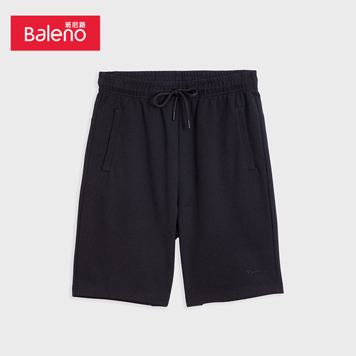 班尼路男装小印花针织双面布短裤