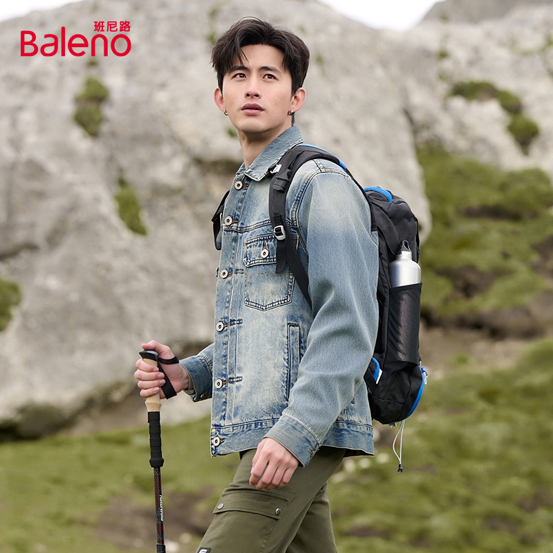 班尼路春秋款男装牛仔外套时尚休闲简约潮流百搭外套