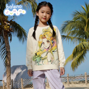 班尼路童装 卫衣卡通风休闲上衣 圆领卫衣女童圆领长袖