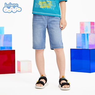 春夏季 儿童休闲百搭裤 新款 牛仔短裤 子男 男童简约修身 尼路童装