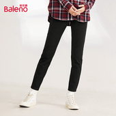 铅笔裤 高弹直筒长裤 百搭 纯色女修身 班尼路春秋春夏休闲简约梭织裤