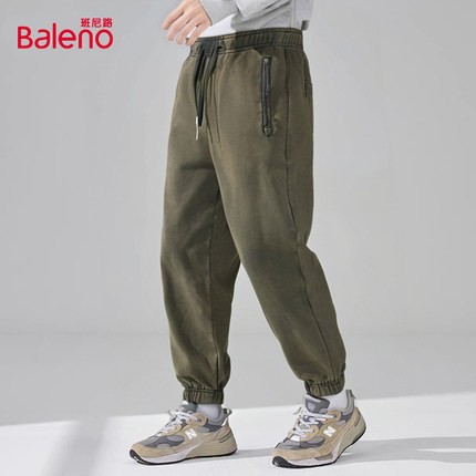 班尼路男装秋时尚休闲潮流百搭舒适简约youth22SS 洗水棒球卫衣裤