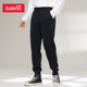 休闲百搭款 班尼路春秋新款 纯色运动男港风加厚运动束脚青少年卫裤