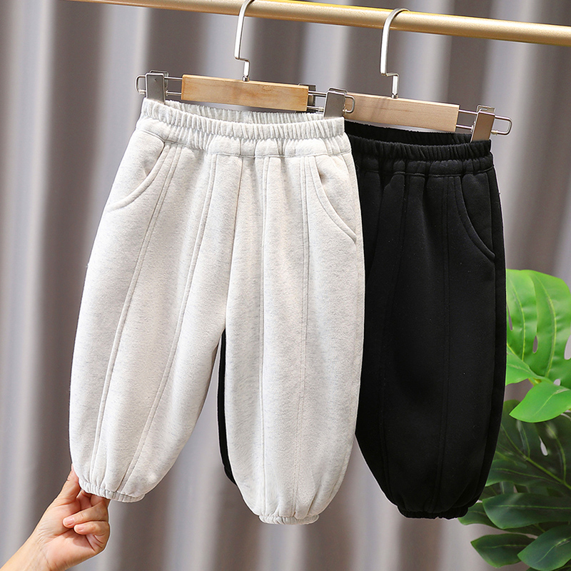 小童潮牌加绒运动裤男女童