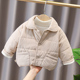 婴儿童清新加绒加厚外套男女童2025秋冬宝宝保暖夹棉上衣小童夹克
