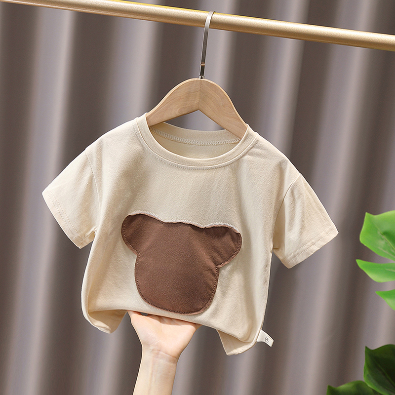 儿童卡通贴布短袖T恤小童体恤衫