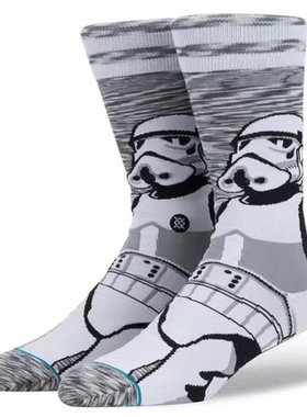 星球大战中筒男女通用优质商务休闲时尚黑色正品个性跑步运动袜
