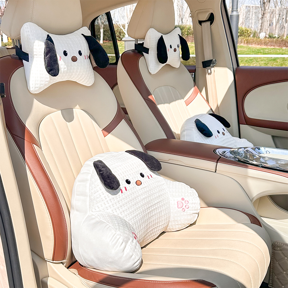 汽车头枕护颈枕一对冰丝透气车载车用座椅腰靠护腰垫夏季车内套装