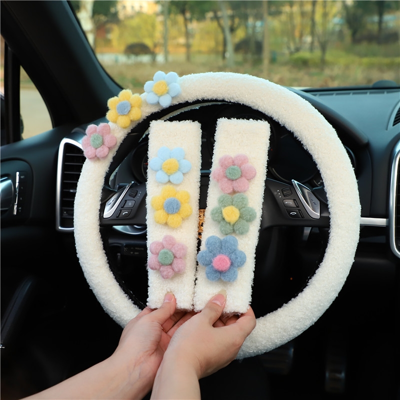 带安全带护肩毛绒可爱