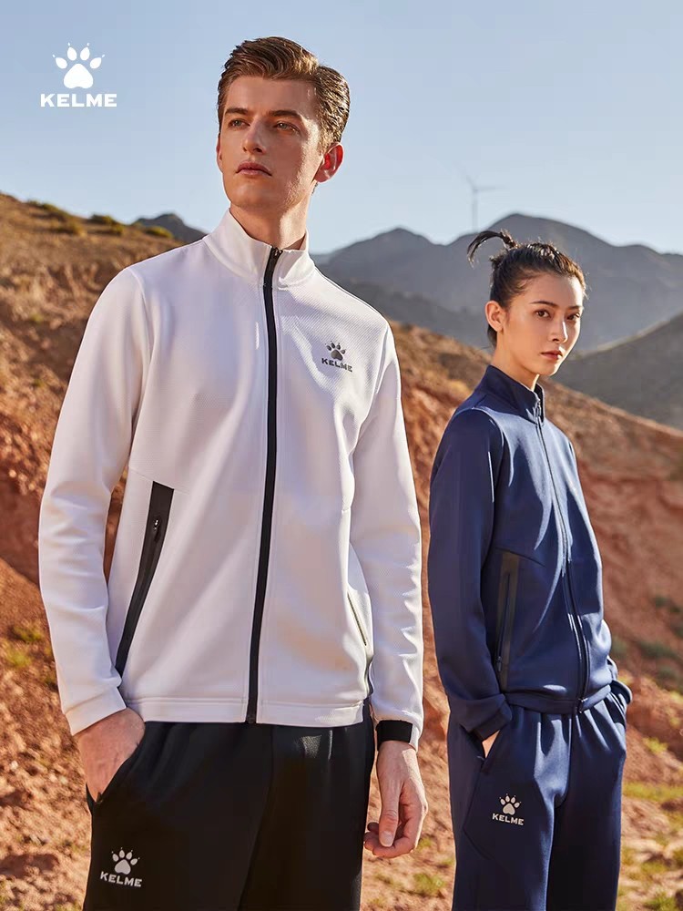 KELME卡尔美 官方旗舰足球训练运动套装男女开衫外套收口运动长裤