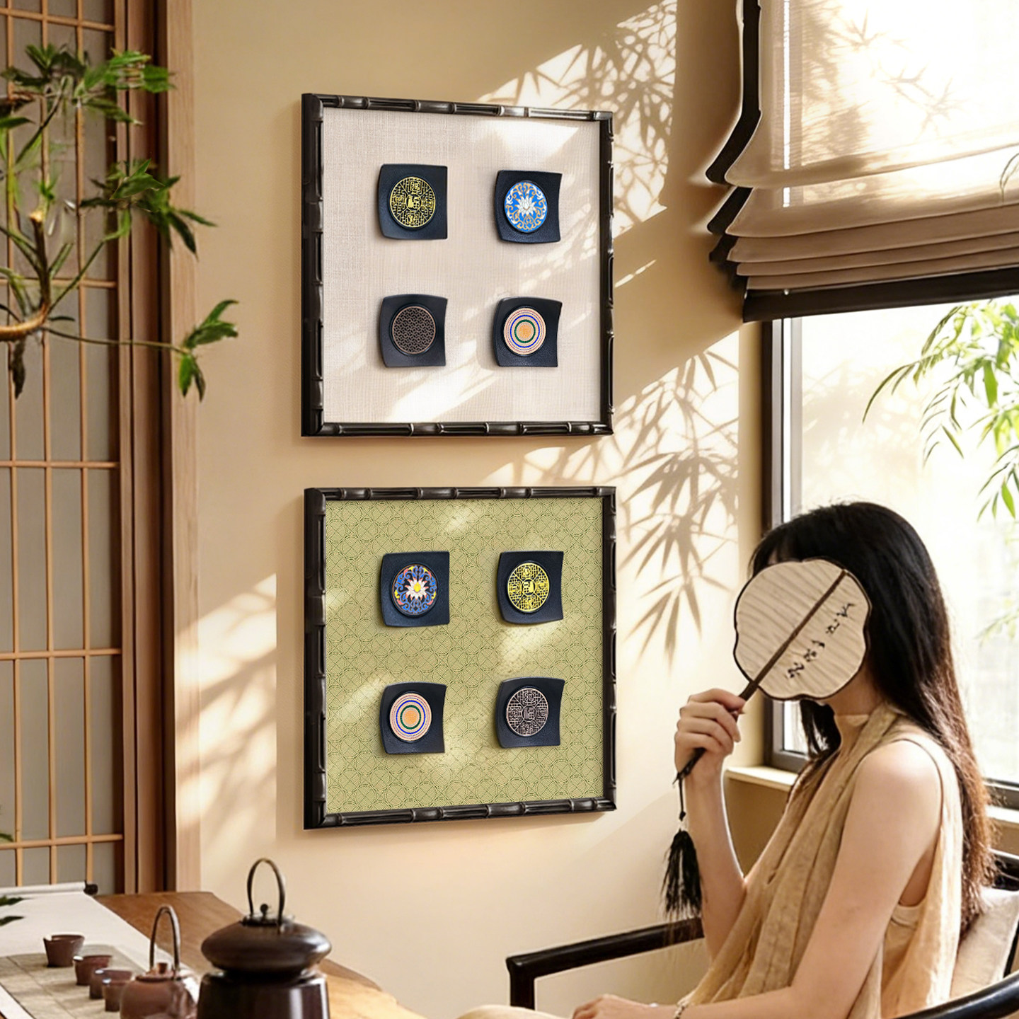 宋代美学茶室装饰画中古风立体浮雕挂画日式复古杯垫艺术茶楼壁画,家居饰品,现代装饰画,淘宝优惠券,粉丝福利购,淘宝优惠卷