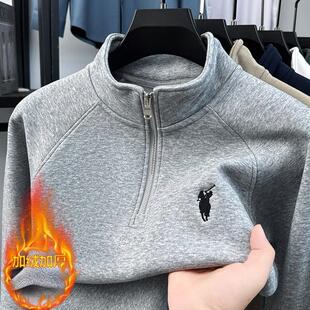 山东即墨卫衣源头工厂店600G秋冬立领加厚男半拉链休闲宽松长袖潮