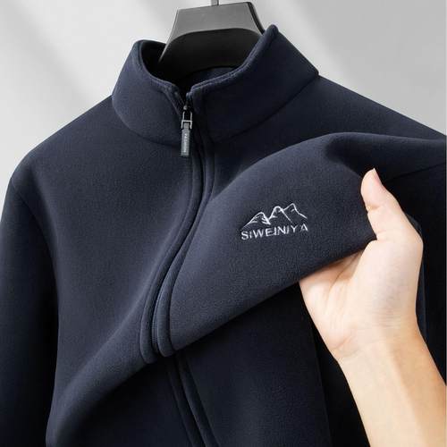 山东即墨源头工厂中山卫衣广州十三行奥粒绒外套男秋冬保暖开衫潮