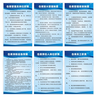 仓库管理规章制度管理员责任人员工岗位职责防火消防应急预案车间门店储物加工厂仓库安全管理制度标志标识牌