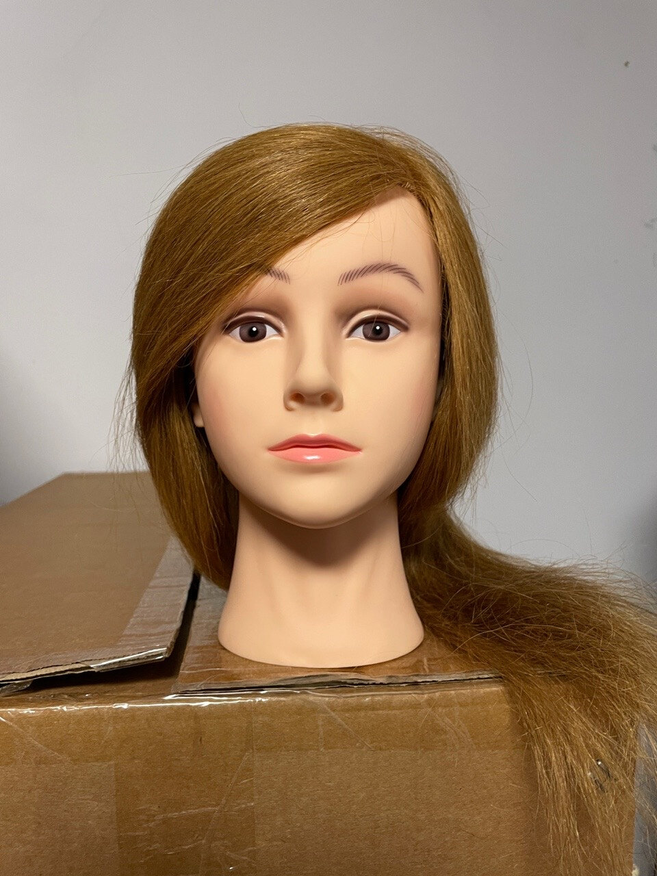 正品美发头模型全真发学徒可卷烫假发人头练习盘发编发化妆公仔模