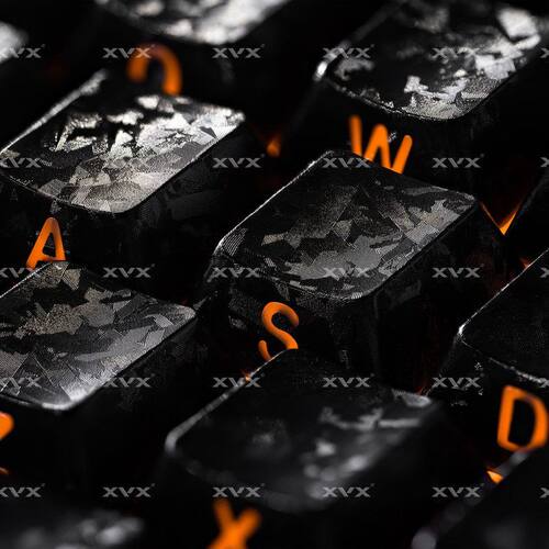 XVX碳纤维纹2.0黑色字符透光竞