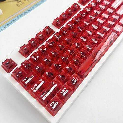 原厂透明PC材质发光游戏键帽高度