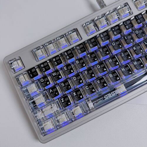跨境原厂pc透明彩色键帽UV印刷