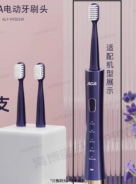 【刷头】适用于ACA电动牙刷ALY-HYS01W替换头蓝白色6支北美电器