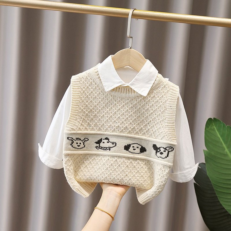 男童针织马甲秋装2025新款纯棉儿童卡通背心春秋宝宝中小童坎肩,童装/婴儿装/亲子装,马甲,淘宝优惠券,粉丝福利购,淘宝优惠卷
